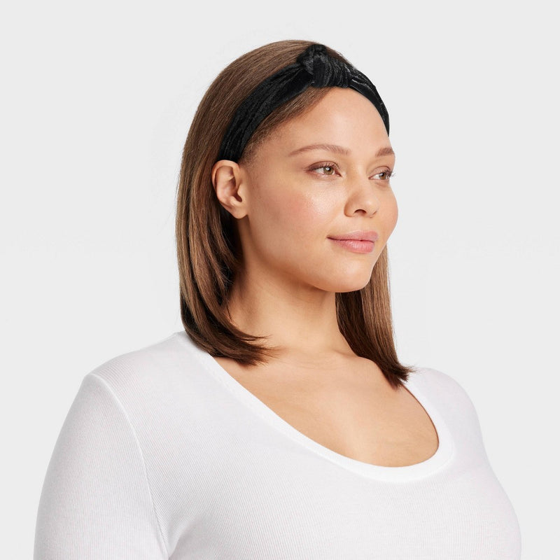 Top Knot Headband - A New Day Shiny Black