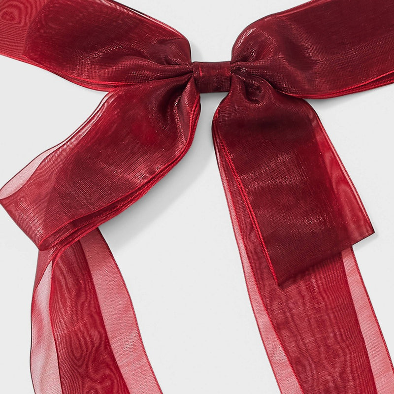 Organza Bow Hair Barrette - A New Day Burgundy