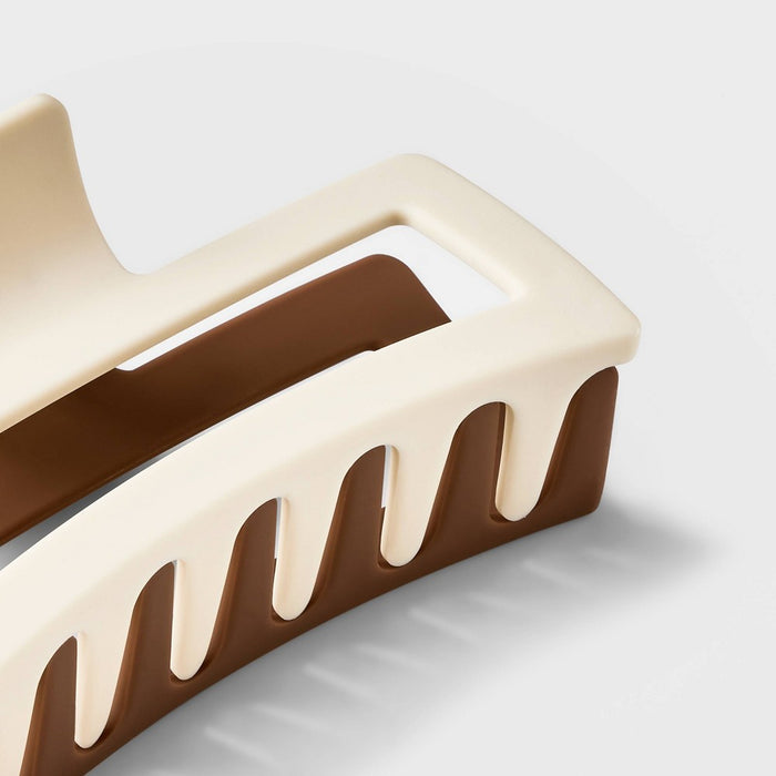 Jumbo Two-Tone Claw Hair Clip - Universal Thread Beige/Brown