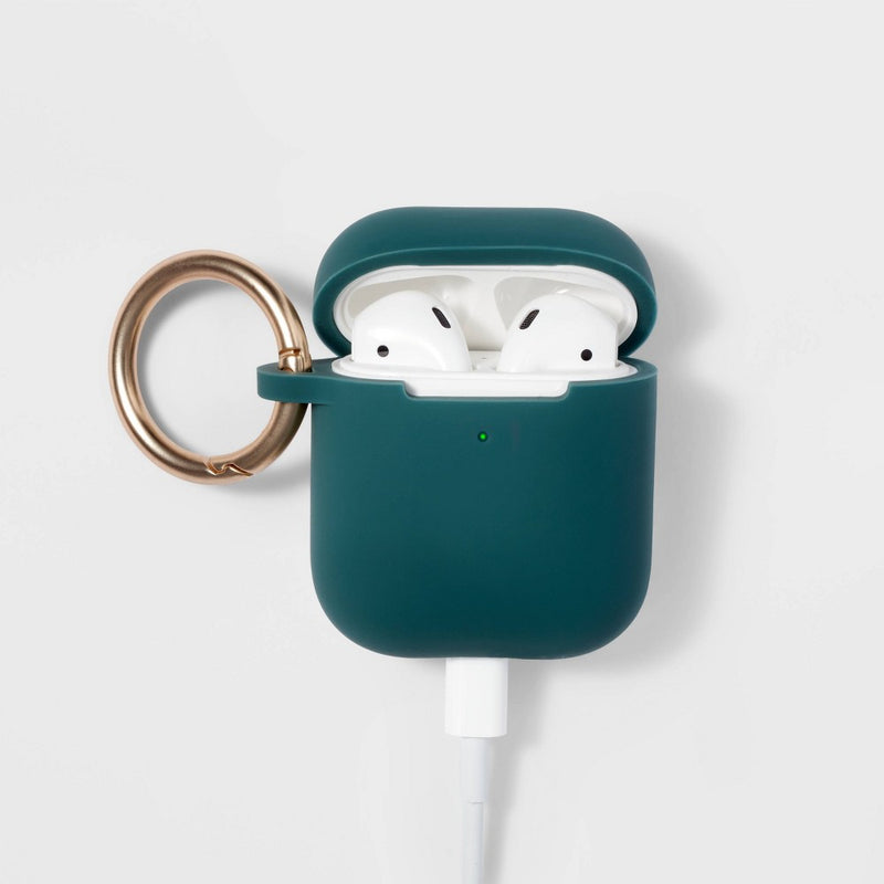 AirPod Gen 1/2 Recycled Silicone Case with Clip - heyday Rain Teal