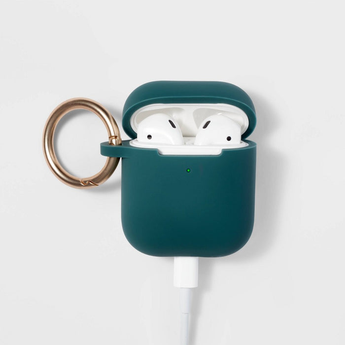 AirPod Gen 1/2 Recycled Silicone Case with Clip - heyday Rain Teal