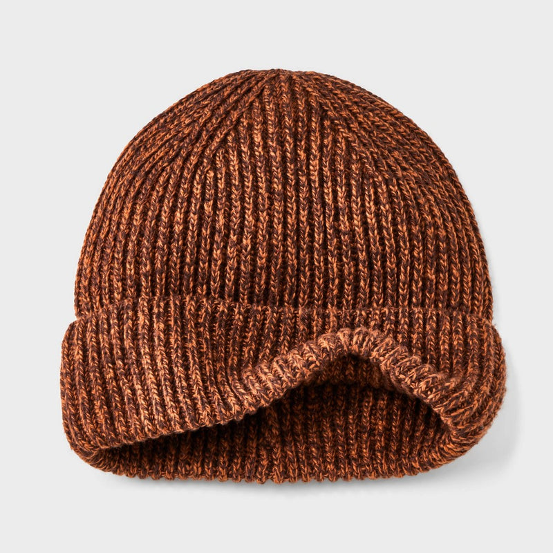 Men's Rib-Knit Value Beanie - Goodfellow & Co Brown