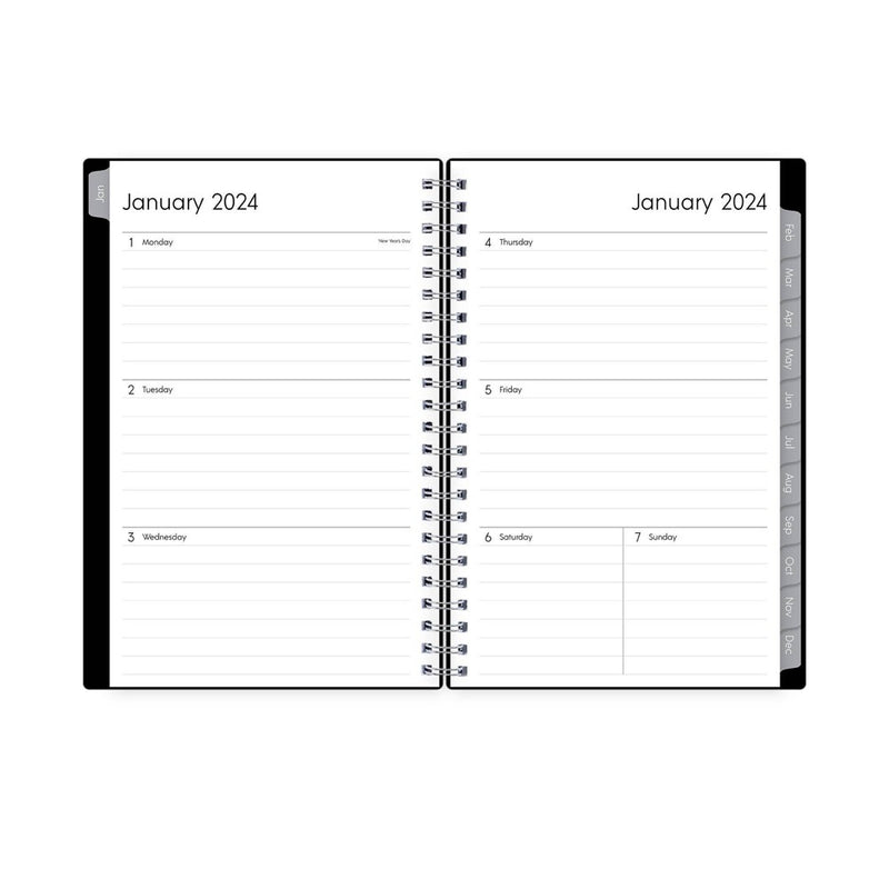 Blue Sky 2024 Enterprise Planner 5"x8" Weekly/Monthly Black
