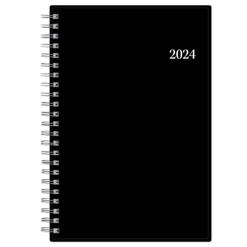 Blue Sky 2024 Enterprise Planner 5"x8" Weekly/Monthly Black
