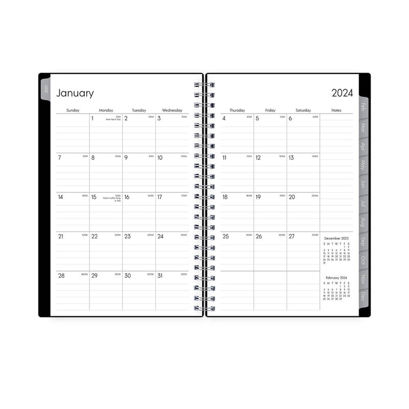 Blue Sky 2024 Enterprise Planner 5"x8" Weekly/Monthly Black