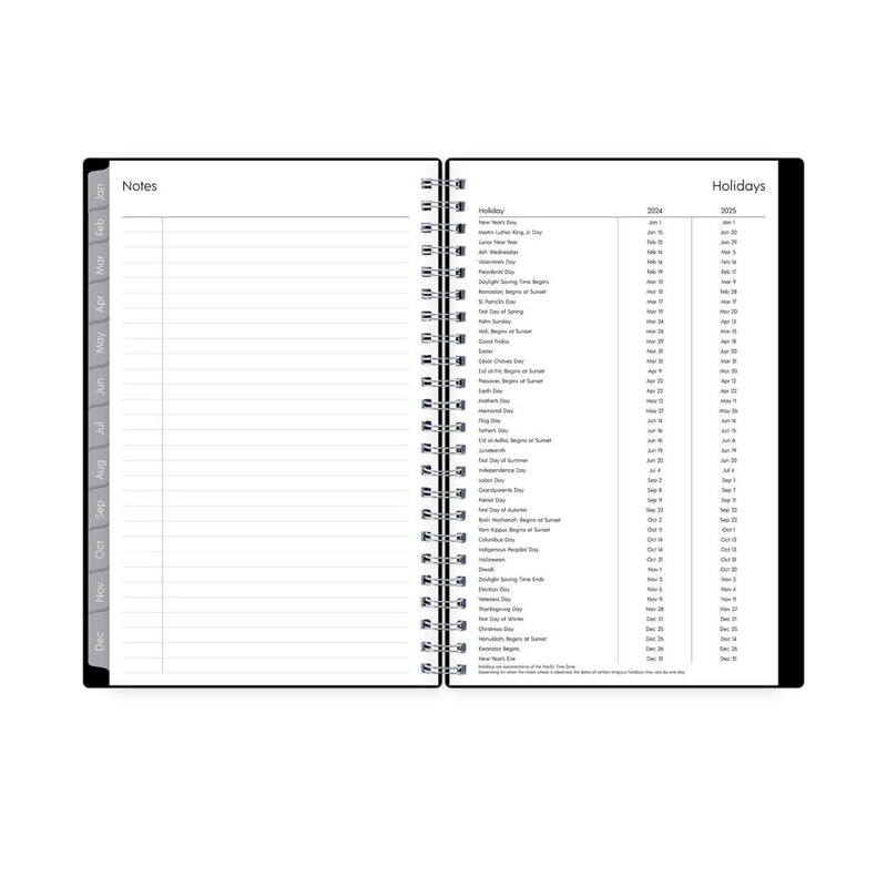 Blue Sky 2024 Enterprise Planner 5"x8" Weekly/Monthly Black