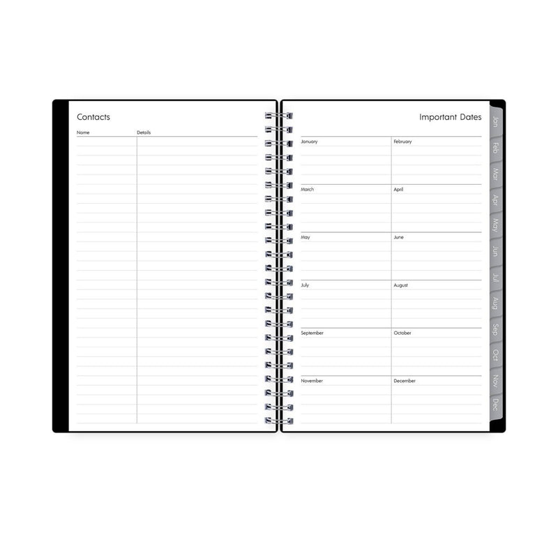 Blue Sky 2024 Enterprise Planner 5"x8" Weekly/Monthly Black
