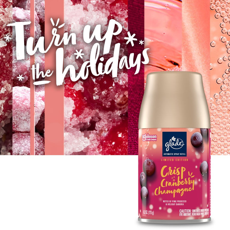 Glade Automatic Spray Air Freshener - Crisp Cranberry Champagne - 6.2oz