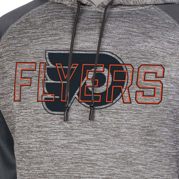 NHL Philadelphia Flyers Men's Gray Performance Hooded Sweatshirt - M