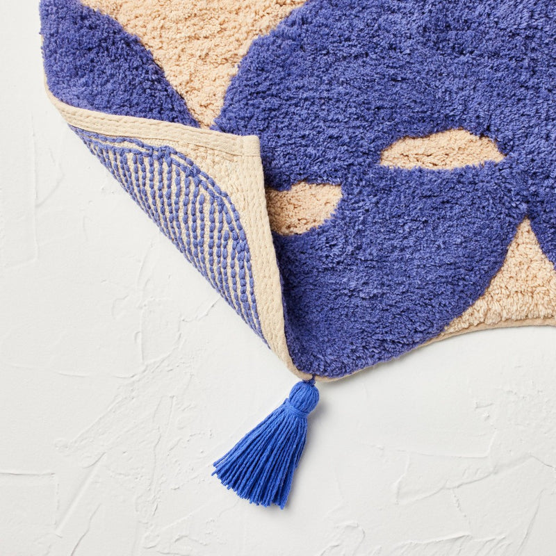 Concentric Wave Blue Bath Rug Blue - Opalhouse Designed with Jungalow