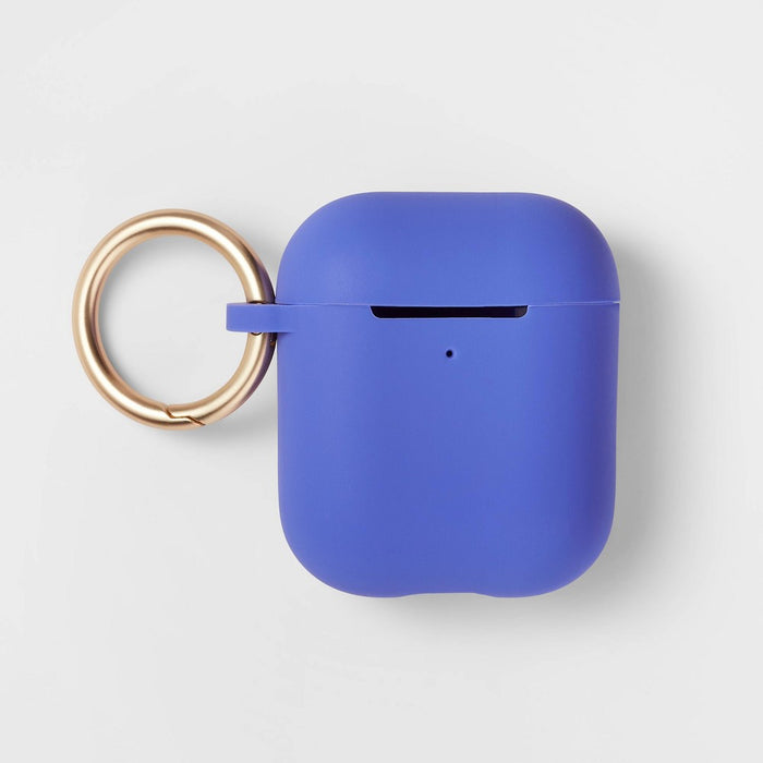 Apple AirPods Gen 1/2 Silicone Case with Clip - heyday Space Blue