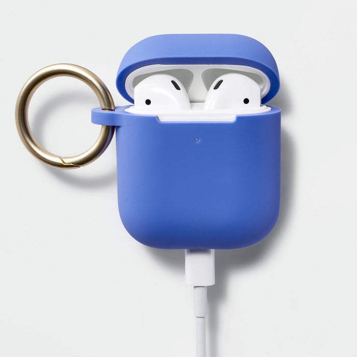 Apple AirPods Gen 1/2 Silicone Case with Clip - heyday Space Blue