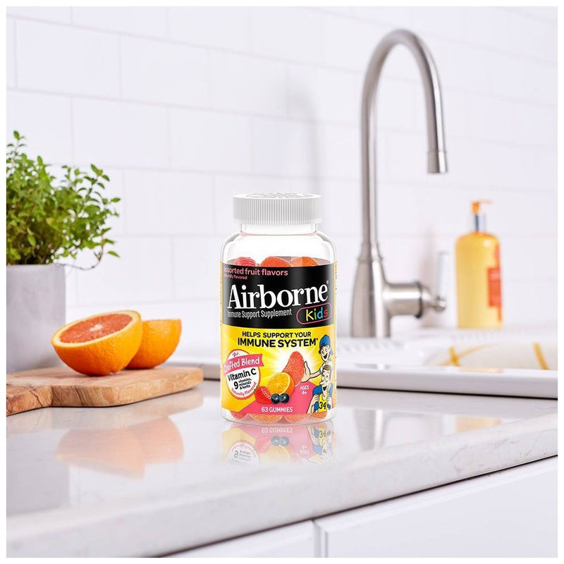 Airborne Kids Multivitamin Gummies with Zinc - 63ct