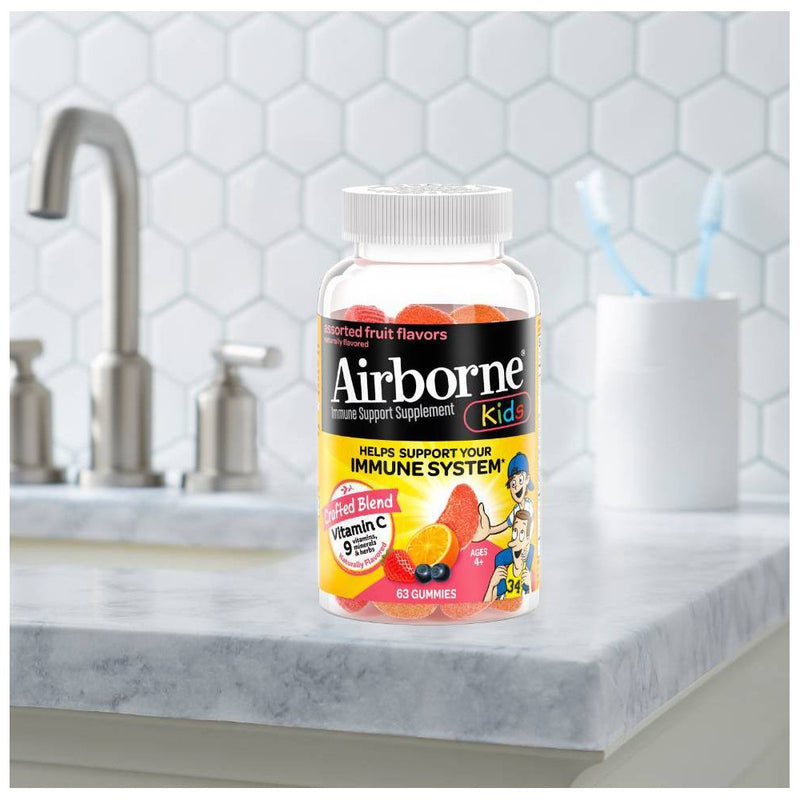 Airborne Kids Multivitamin Gummies with Zinc - 63ct