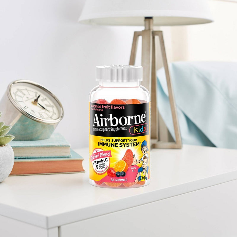 Airborne Kids Multivitamin Gummies with Zinc - 63ct