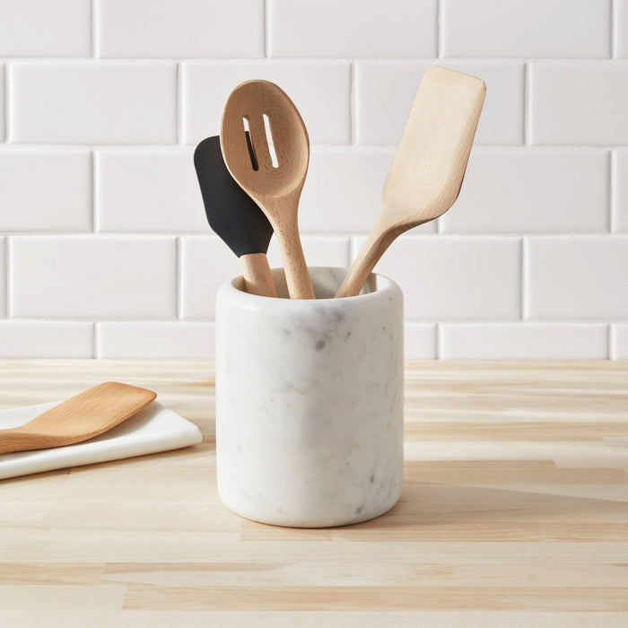 Marble Utensil Holder White - Threshold