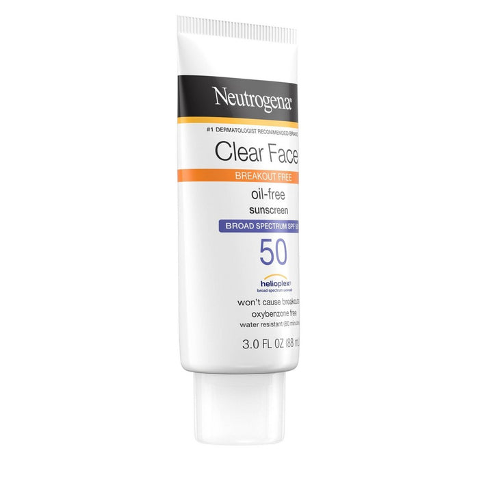 Neutrogena Clear Face Sunscreen Lotion, SPF 50, 3oz EXP 07/2027
