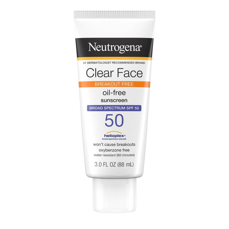 Neutrogena Clear Face Sunscreen Lotion, SPF 50, 3oz EXP 07/2027