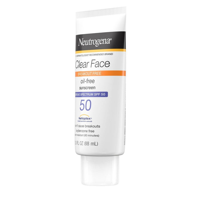 Neutrogena Clear Face Sunscreen Lotion, SPF 50, 3oz EXP 07/2027