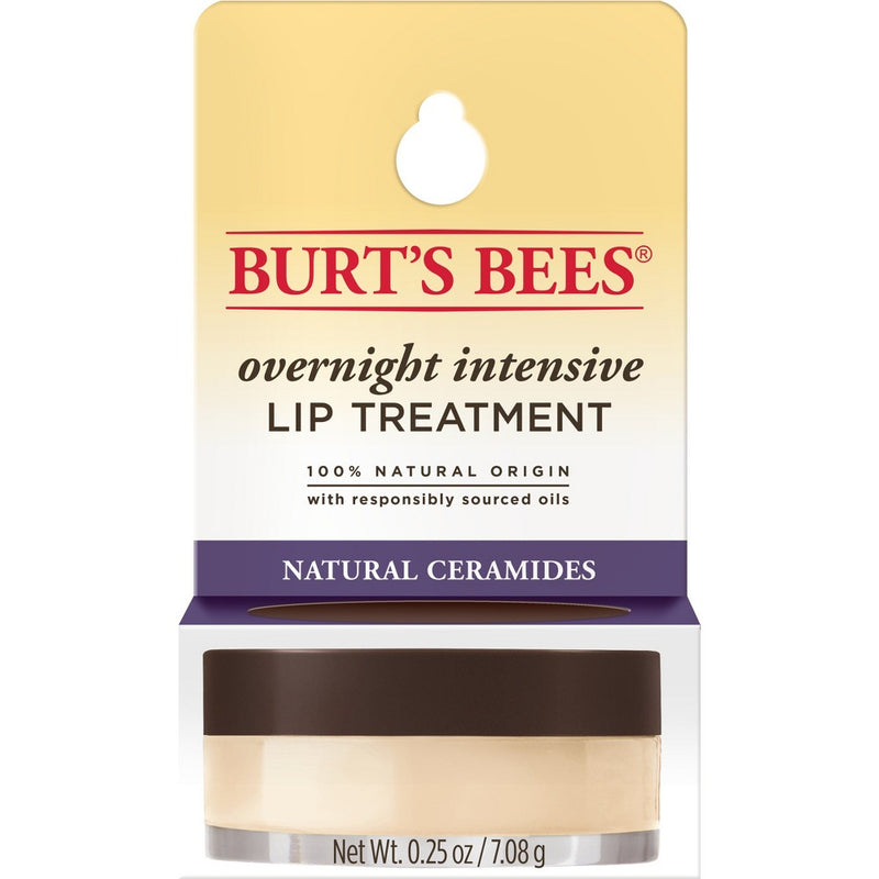 Burt's Bees Natural Overnight Intensive Lip Treatment - Ultra-Conditioning Lip Care - 0.25oz