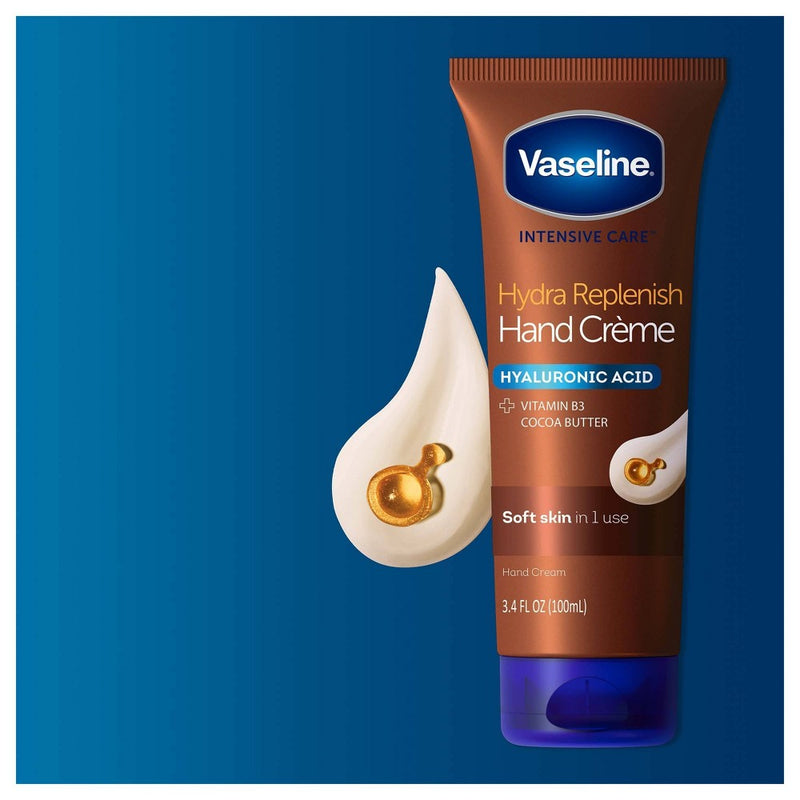 Vaseline Intensive Care Hydra Replenish with Hyaluronic Acid and Cocoa Butter Hand Cream - 3.4 fl oz