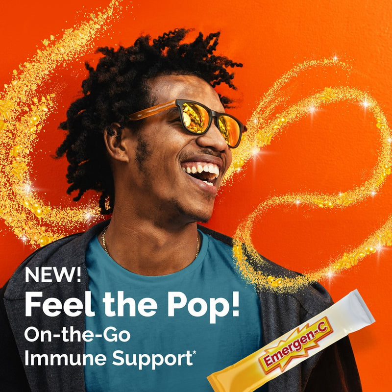 Emergen-C Crystals On-The-Go Immunity Vitamins - Orange Vitality - 28ct