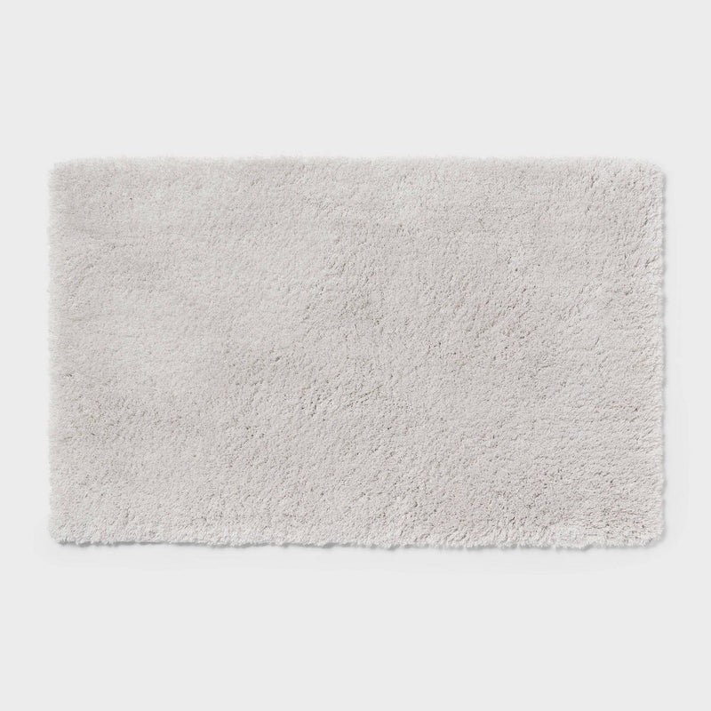 21"x34" Spa Plush Bath Rug Light Gray - Threshold