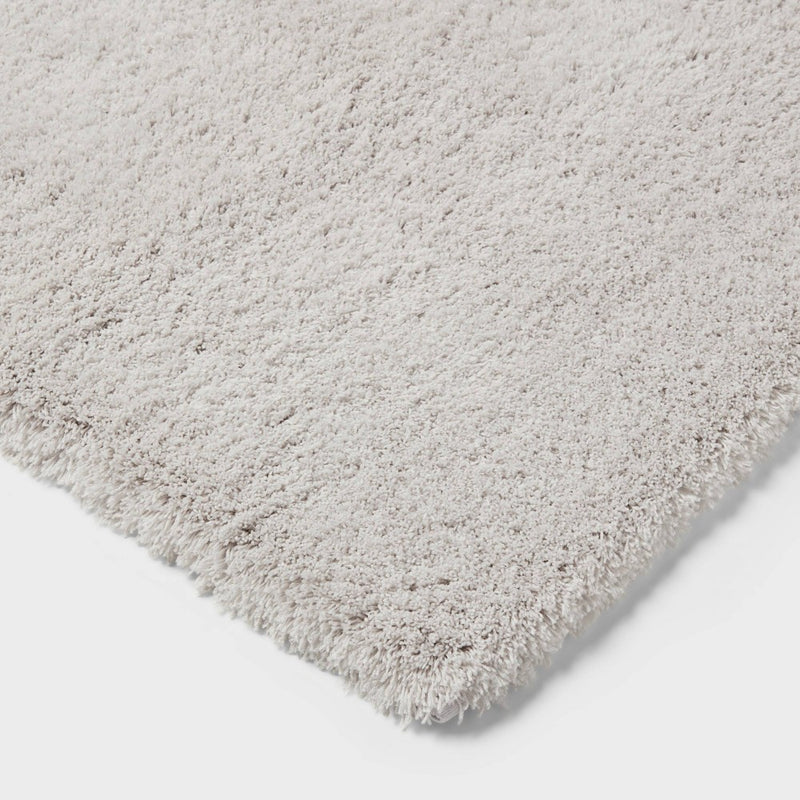21"x34" Spa Plush Bath Rug Light Gray - Threshold