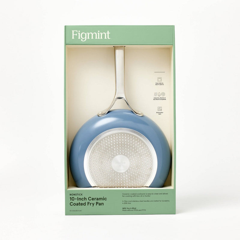 10" Nonstick Ceramic Coated Aluminum Frypan Blue - Figmint