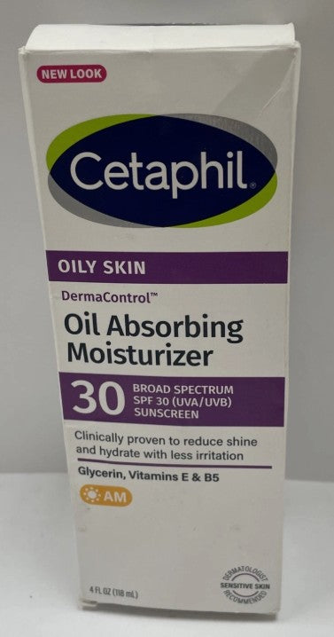 Cetaphil Dermacontrol Oil Absorbing Moisturizer- SPF 30 - 4 fl oz - EXP: 08/2027