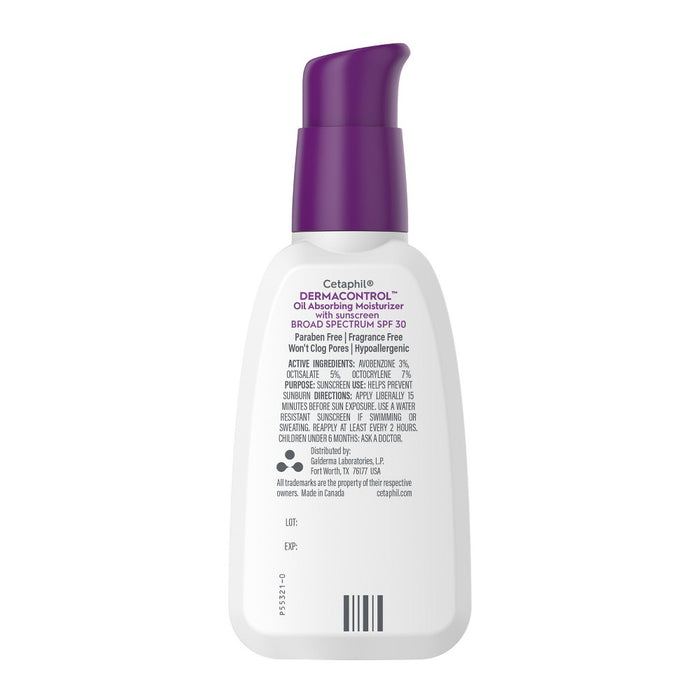 Cetaphil Dermacontrol Oil Absorbing Moisturizer - SPF 30 - 4 fl oz