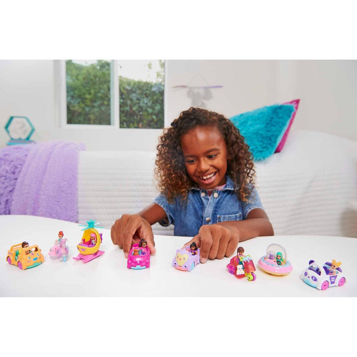 Polly Pocket Pollyville Micro Doll with Hedgehog-Themed Car and Mini Hedgehog