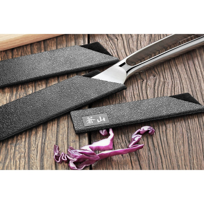 Cangshan 6pc Chef's Knives Blade Guard Set Black