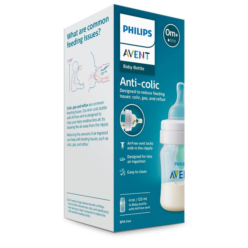 Philips Avent Anti-Colic Baby Bottle with AirFree Vent - Clear - 4oz