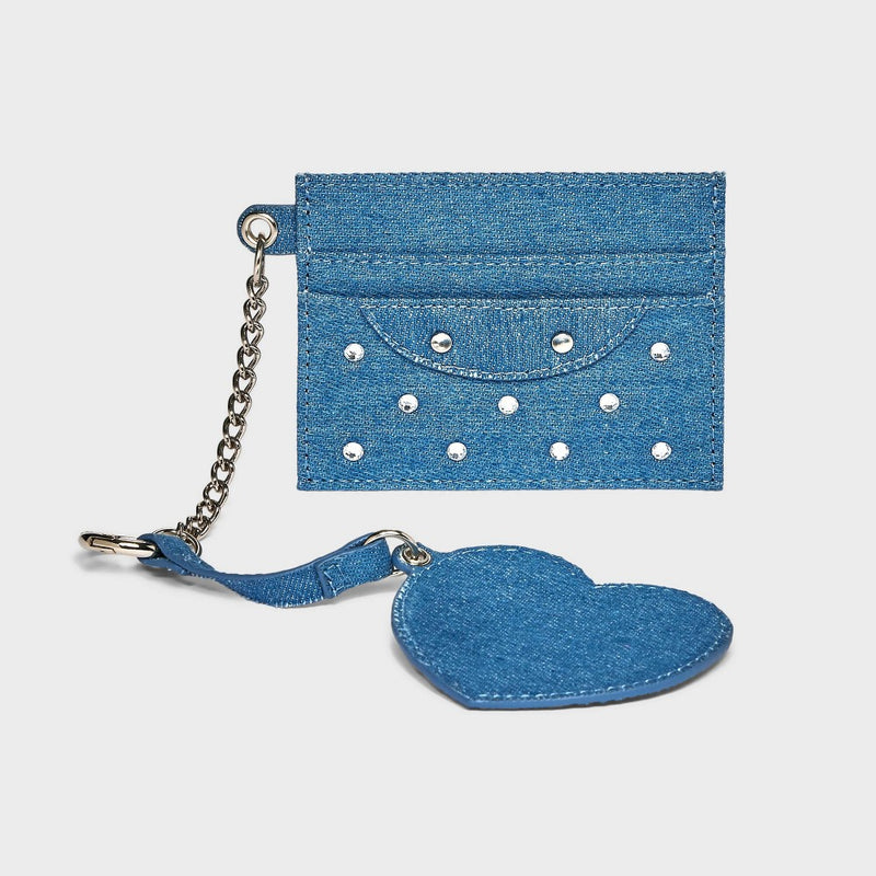 Denim Card Case Keychain - Wild Fable Blue