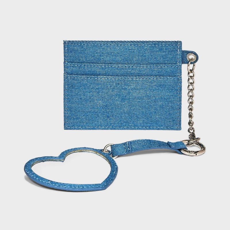 Denim Card Case Keychain - Wild Fable Blue