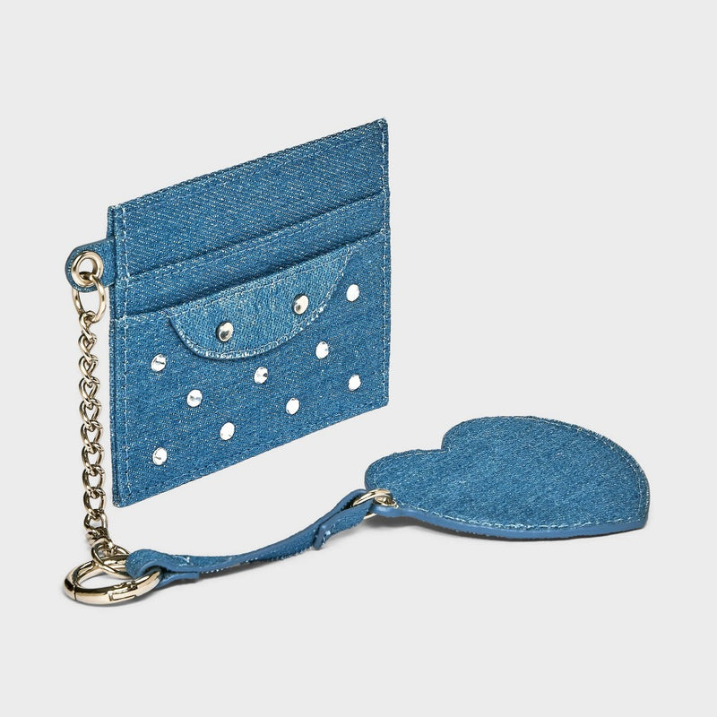 Denim Card Case Keychain - Wild Fable Blue