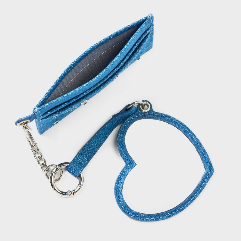 Denim Card Case Keychain - Wild Fable Blue
