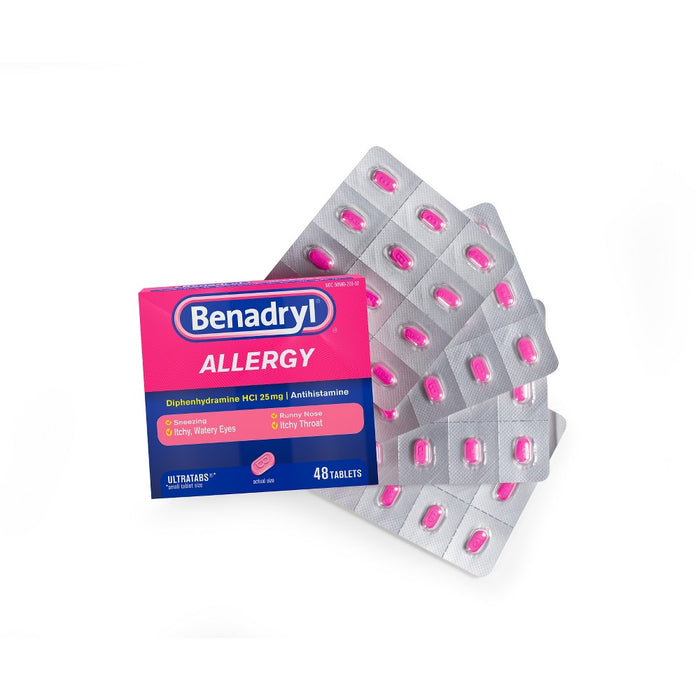Benadryl Ultratabs Allergy Relief Tablets - Diphenhydramine - 48ct