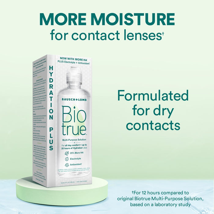Biotrue Hydration Plus Contact Lens Solution - 4 fl oz