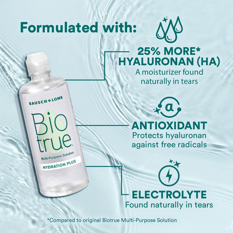 Biotrue Hydration Plus Contact Lens Solution - 4 fl oz