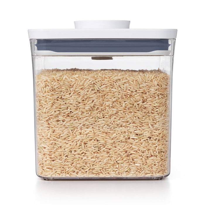 OXO POP 2.8qt Plastic Big Square Airtight Food Storage Container Clear