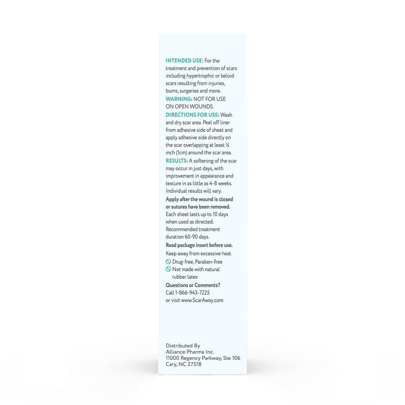 ScarAway Clear Silicone Scar Sheets - 6ct