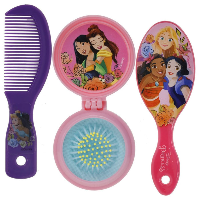 Disney Princess Pop-Up Hair Brush & Mirror Set