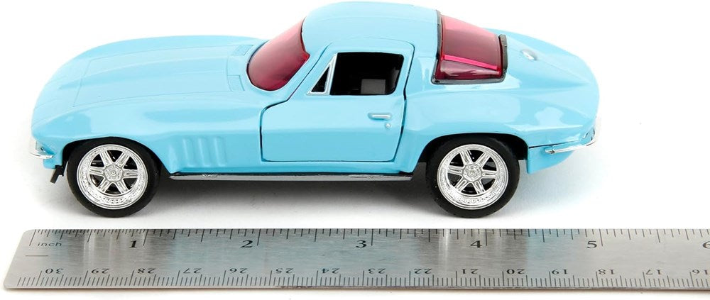 Jada 1:32 Pink Slips Diecast Car - 1966 Chevrolet Corvette - Blue