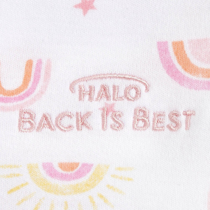 HALO Innovations Sleepsack 100% Cotton Swaddle Wrap - Sunshine Rainbows - NB