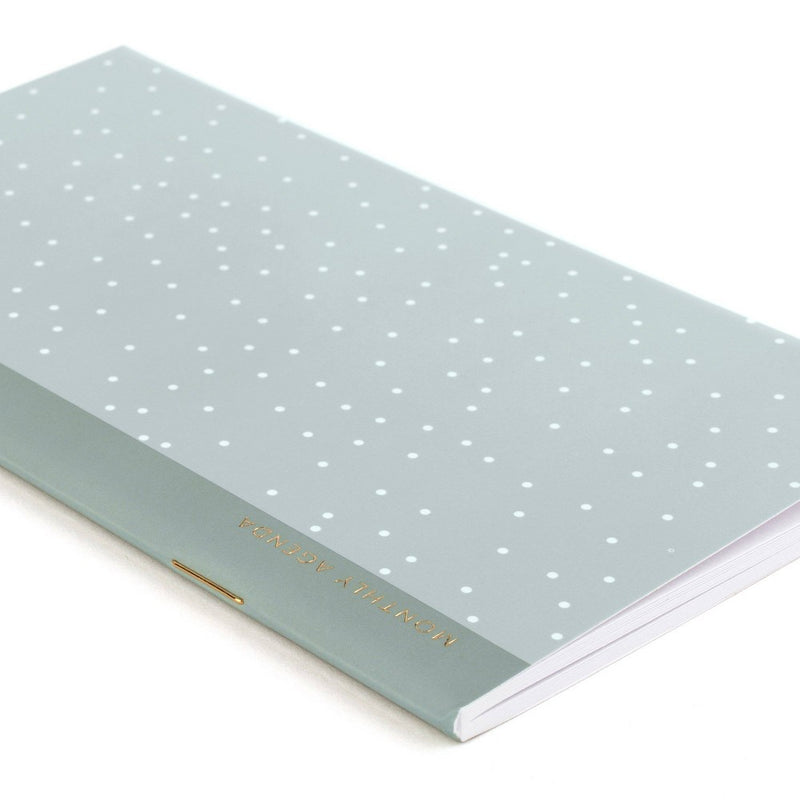 Sugar Paper Essentials 2024-2025 Planner 6.25"x3.625" Monthly Green Scatter Dot