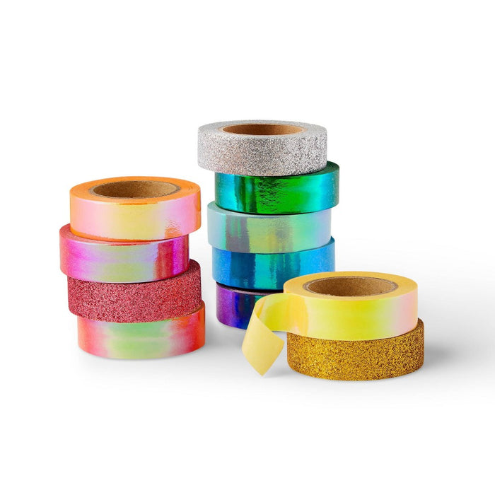 11pk Bright Glitter Washi Tape - Mondo Llama