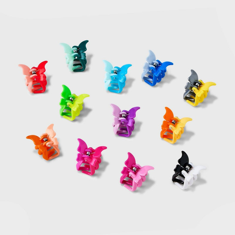 Girls' 12pk Mini Butterfly Claw Clips - art class