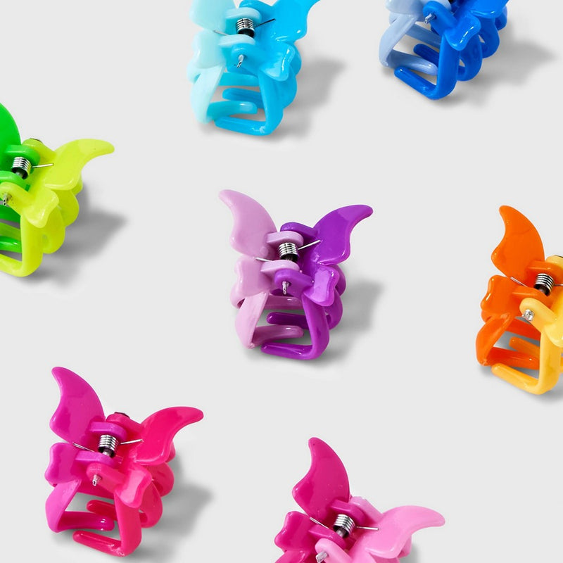 Girls' 12pk Mini Butterfly Claw Clips - art class